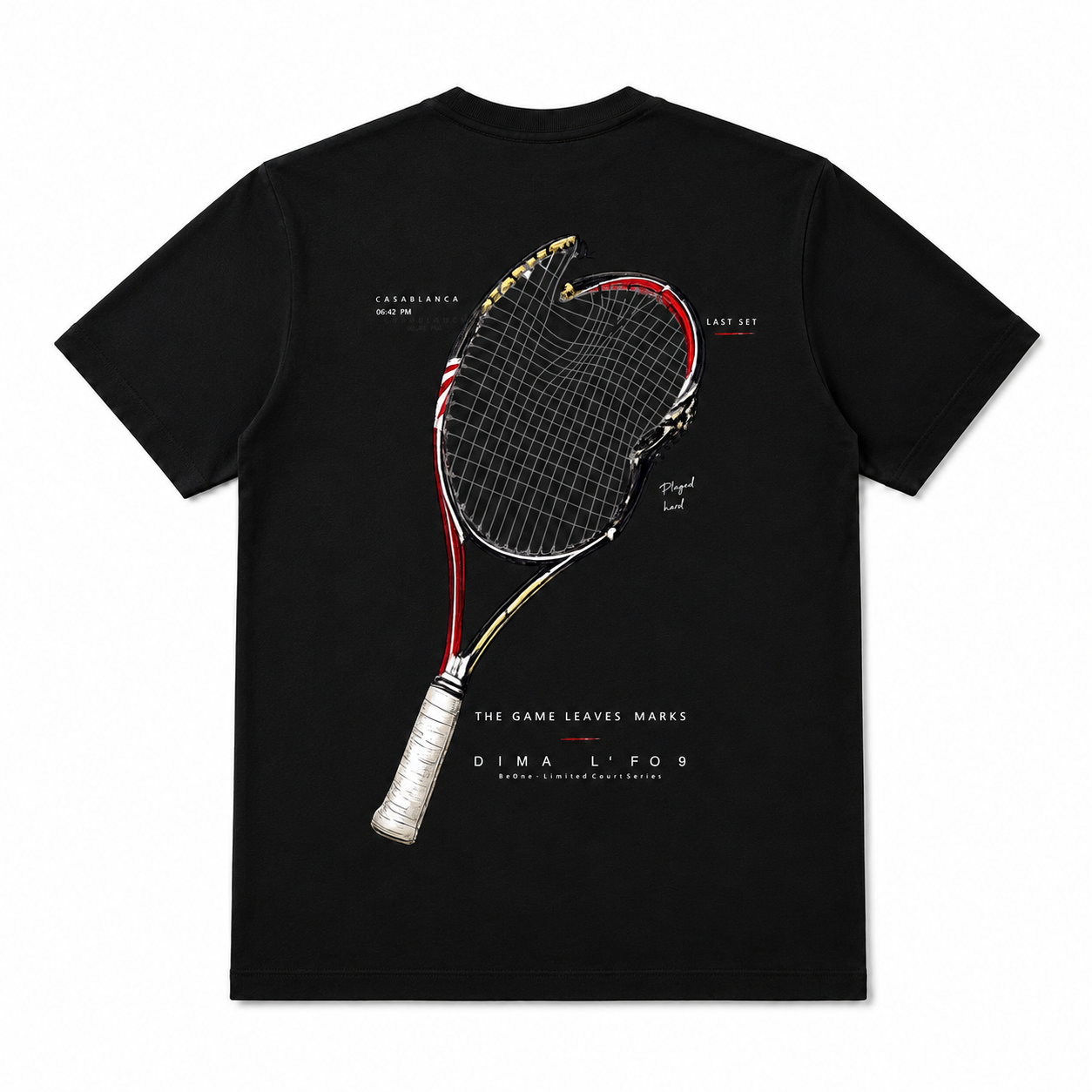 Black Court Tee, vue de dos